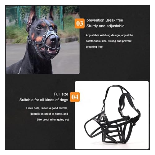 Muselière réglable pour chiens empêcher morsure et mastication XL - 6