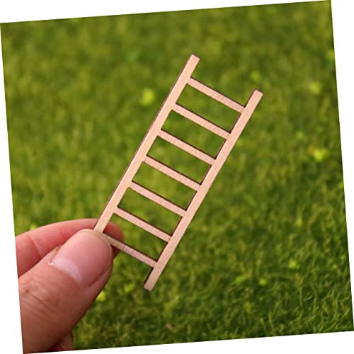 Housoutil 40 Pçs Escada De Simulação Miniture Decoração Estátua Decoração Woodsy Escada Em Miniatura