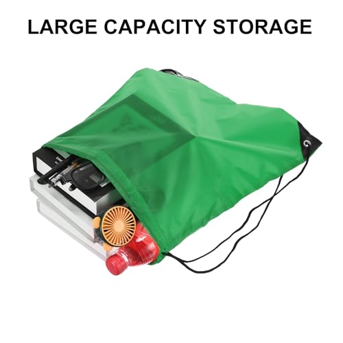 Drawstring Backpack Bulk 100 Pack Draw String Bags 210D Polyester Gym Cinch Sack for Women Men Gym Sport Travel Party, Purple (16.5" x 13.3")(Green)4