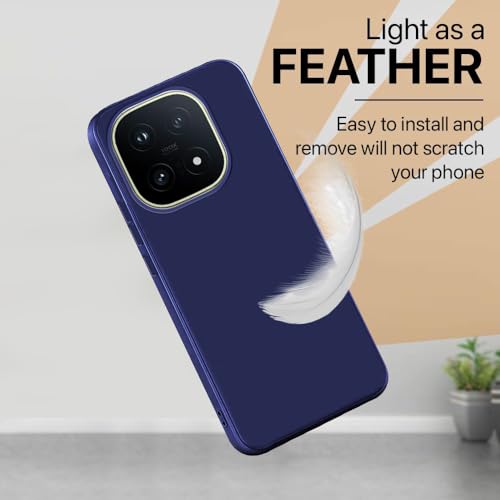 Image of Back Cover for iQOO 15 5G | Full Camera Protection | Premium Liquid Silicon Case | Flexible Bumper Case for iQOO 15 5G (Blue)