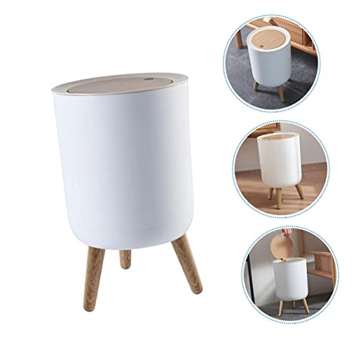 Caneca de basura rectangular de alta capacidad con tapa blanca miniatura 5