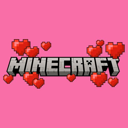 Fifth Sun Minecraft Girls' Logo Hearts Boxy Crop Tee2