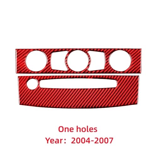 Cache panneau CD rouge en carbone pour BMW Série 5 E60 finition luxe