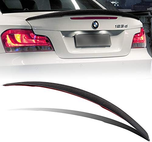 EPARTS - Alerón trasero de fibra de carbono real con tapa para maletero extendido, compatible con BMW serie 1 E82 Coupe 2007-2013, solo **no es