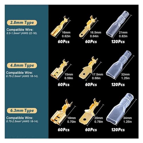 Conectores rápidos de 6.3mm para reparar cables sin soldar 6