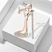 Rhinestone Bow High Heels Shoes Brooch Pins for Women Gold-Toned Fashion Crystal Samll Cute Bowknot High-Heel Brooches Lapel Pin Elegant Suit Dress Accessories Chic Jewelry for Sister Wife