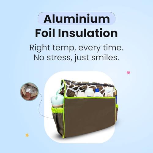 Image of Bumtum Baby Diaper Bag For Mothers | Spacious Waterproof Backpack With Multiple Pockets To Easily Organise Baby Essentials, Various Sized Pockets (Giraffe Yellow)