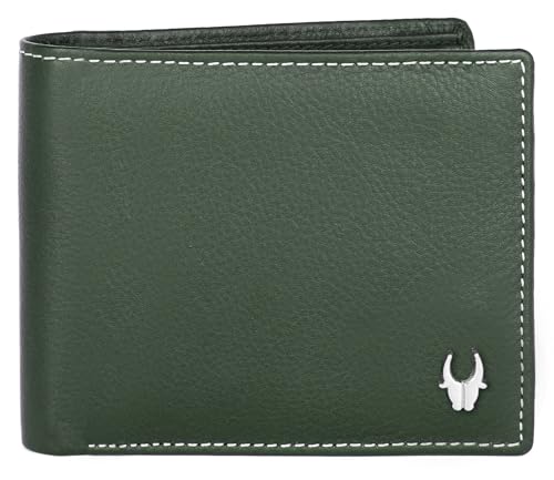 Image of WildHorn Gift Hamper for Men I RFID Protected Leather Wallet & Belt Combo Gift Set I Gift for Friend, Boyfriend,Husband,Father, Son Etc (Jade Black & Green)