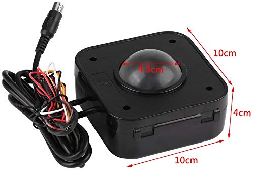 Digitalkey Trackball de jeu Arcade 4,5 cm de diamètre avec connecteur PS2 + adaptateur PS2 vers USB (éclairé)