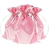 Knitial 50 Pack 3" x 4" Light Pink Satin Gift Bags with Drawstring, Mini Jewelry Pouches, Wedding Favor Bags for Baby Shower Birthday Party Small Business