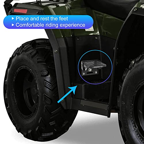 Yiuiy Universal Atv Foot Rests Rear Passenger Foot Pegs Pedals Pads Compatible With Suzuki Kawasaki Polaris Fourtrax Kodiak Sportsman Scrambler For Four Wheeler Foldable Footrests #TOP5