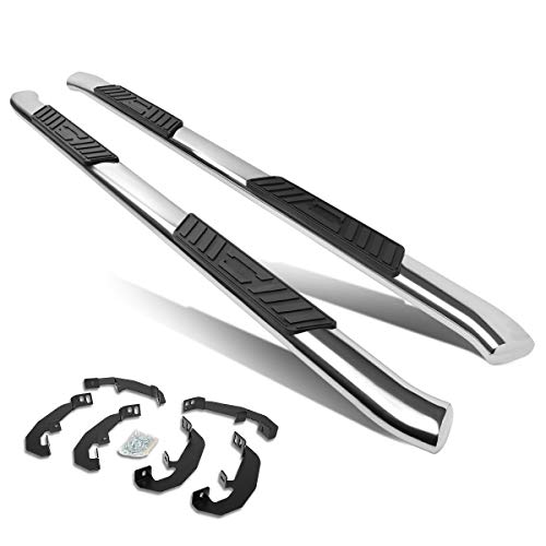 5 Inches Curved Side Step Nerf Bar Running Board Compatible with Silverado Sierra 1500 2500HD 3500HD Extended Cab 19-20, Stainless Steel, Polished Chrome