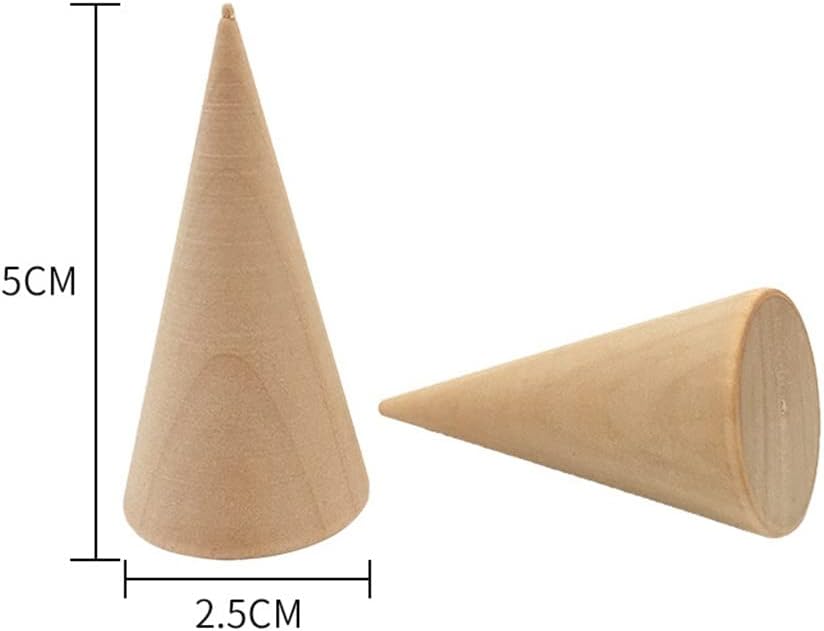 Creative Solid Wood Cone Display Stand RingJewelry Storage Cabinet Shooting Props Factory Wholesale