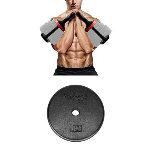 Yes4All Adjustable Kettlebell Handle for Weight Plates, Dumbbell Converter for