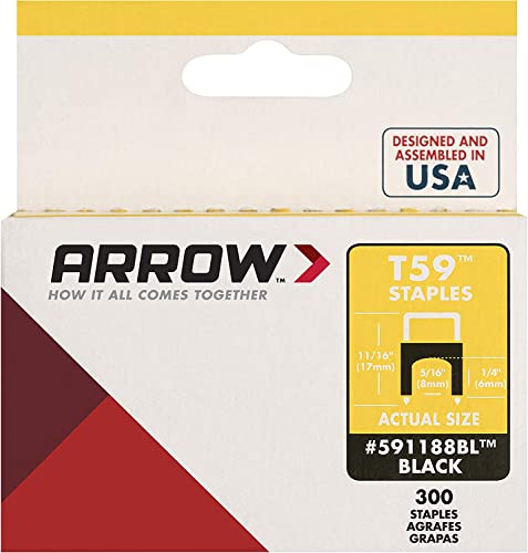 Arrow 591188Bl T59 Insulated Black 1/4-Inch By 5/16-Inch, 1/4 Inch X 5/16 Inch, 300 Count #TOP5