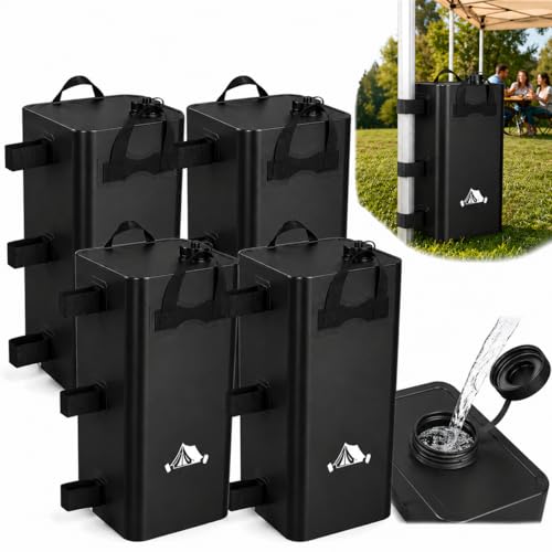 Flapiki Canopy Weights Set of 4 220 lbs Water Weights for Canopy Tent Legs Heavy Duty Pop Up Canopy Weights Tent & Gazebo Weights Bags for Outdoor Camping Beach (25L x 4)