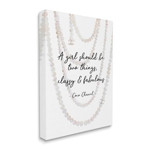 Image of 'Classy & Fabulous Fashion Quote'| Canvas Art | Stupell Industries | 36 x 48 Inches, Easy to Hang and Sturdy, Made in USA, by Amanda Greenwood