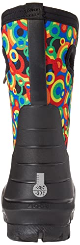 Bogs Kids Neo Classic Boot, Circle Geo Print - Black, Size 3 Big Kid3