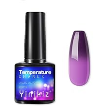 Color Changing Gel Nail Polish, Glitter Gel Polish Temperature Colors Change Gradient Chameleon Holographic Soak Off Nail Art Design for DIY Nail Art Manicure Salon Gifts for Women Girls