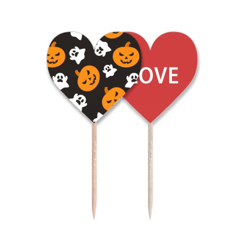Cure-dents Halloween pour décoration table et pics cupcake cœur