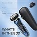 Braun Electric Shaver for Men, Series 6 6120s, Wet & Dry Shave, Turbo & Gentle Shaving Modes, with Precision Trimmer & Pouch, Blue