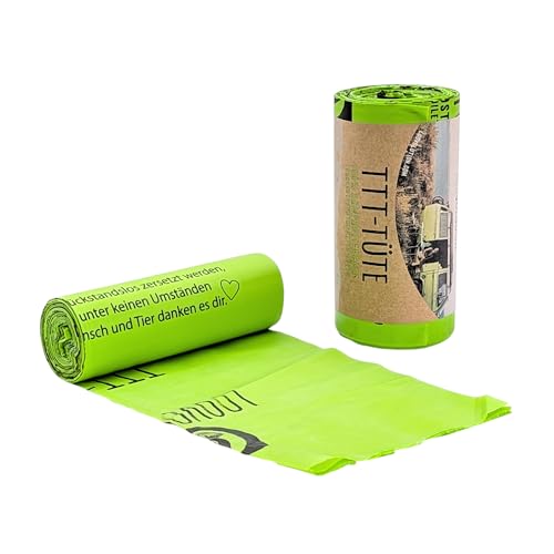 Loovolution® TTT-Tüten 10L (43x45 cm, 25 Stück) - Kompostierbare Müllbeutel für Trockentrenntoiletten, Camping & Küche - 100% biologisch abbaubar, reißfest - Nachhaltige Abfallbeutel