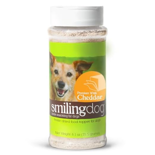 Herbsmith Smiling Dog Kibble Seasoning – Freeze Dried Cheese Food Topper - Premium White Cheddar – All Natural, Human-Grade Topper for Dogs 6.2 oz
