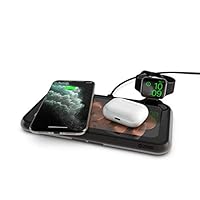Zens Liberty 16 Coil Dual Wireless Charging Pad with Glass Surface - 2x15W Output - Supports Apple...