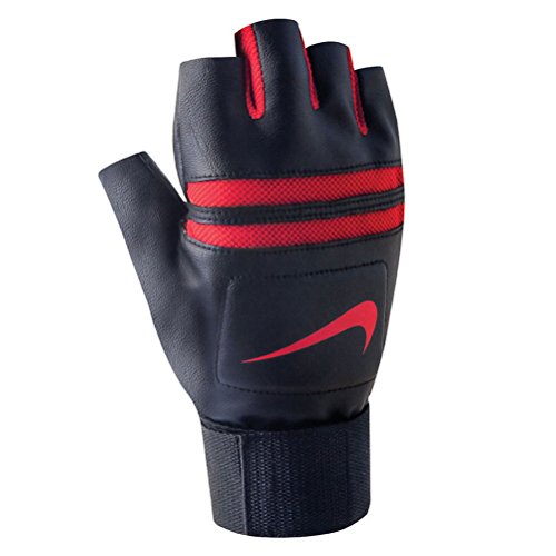 Nike Men's K.O. Training Gloves, Black/University Red, Large