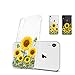 Unov Case Compatible with iPhone XR Case Clear with Design Slim Protective Soft TPU Bumper Embossed Pattern 6.1 Inch (Sunflower Blossom)