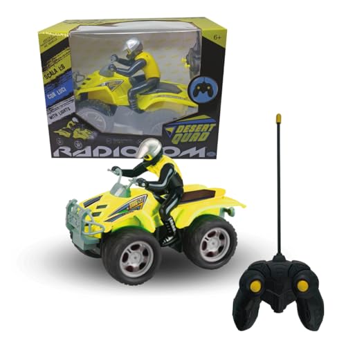 ODS - Radiocom Desert Quad - Moto teledirigida de Juguete, 7 Funciones, Escala 1:8, 27 x 21 x 15 cm, Edad +6 años