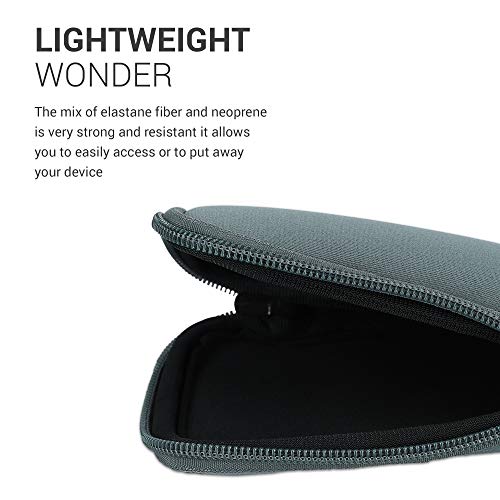 Image of kwmobile Carrying Case Compatible with Nintendo 3DS XL - Neoprene Console Pouch with Zipper - Grey