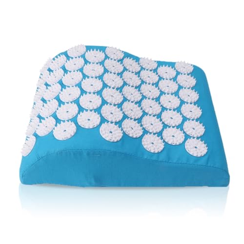 Acupressure Pillow,Sponge Massage Cushion Promote Blood Circulation Acupressure Mat for Muscle Pain & Headache(Blue)