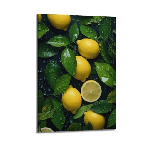 Poster mural de qualité supérieure motif citron 50 x 75 cm