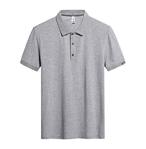 Polo en coton homme avec col d'affaires élégant en maille piquée de taille L