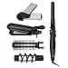 Salon Beauty 5-in-1 Dual-Voltage Multi Styler – Ceramic Travel Curling Wand, Crimper, Flat Iron & Brush Tool | Interchangeable Attachments for Straightening, Curling, Waves & Volume (110–240V)