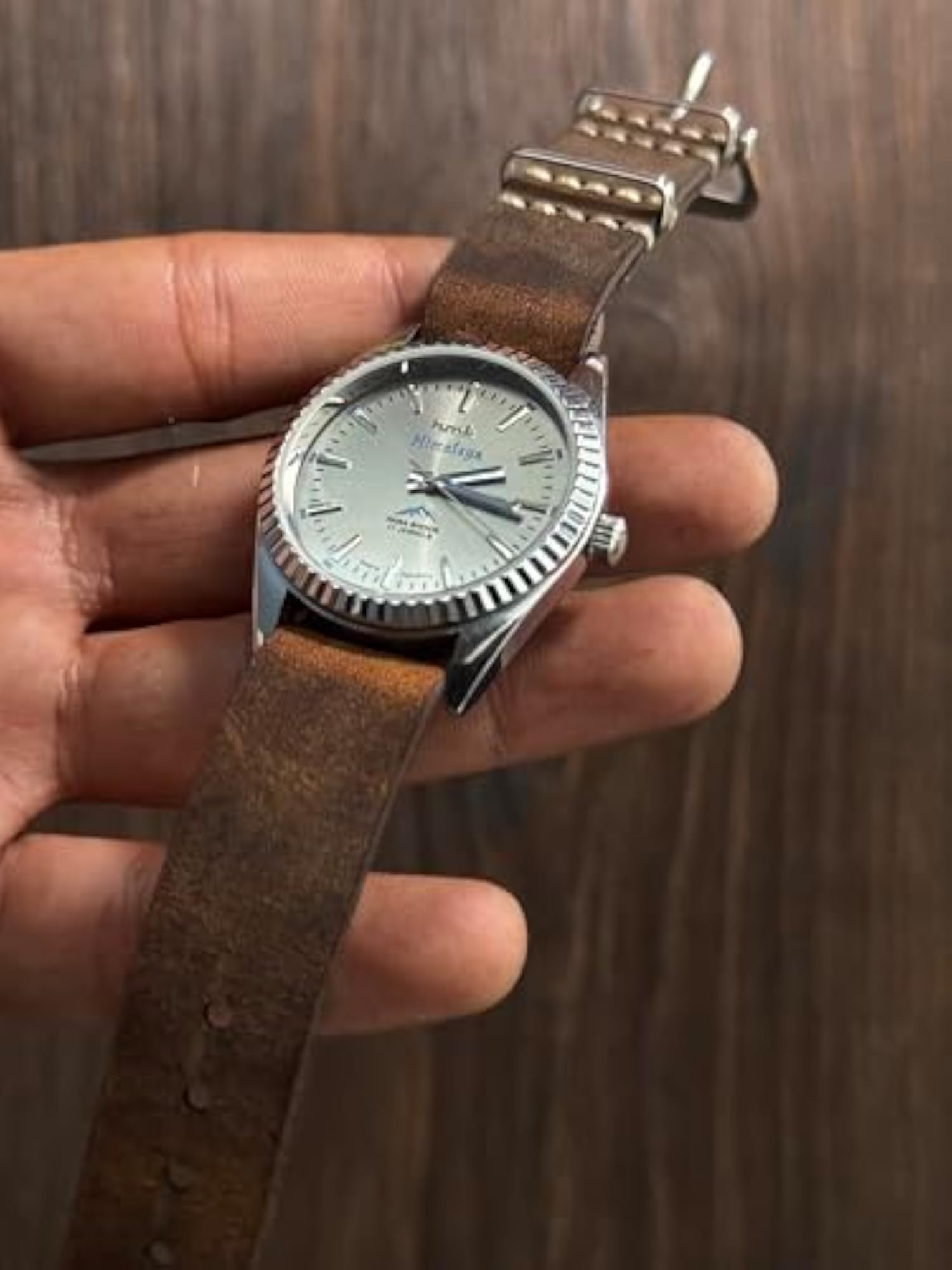 Vintage Style Leather Watch Strap with Buckle Hardware