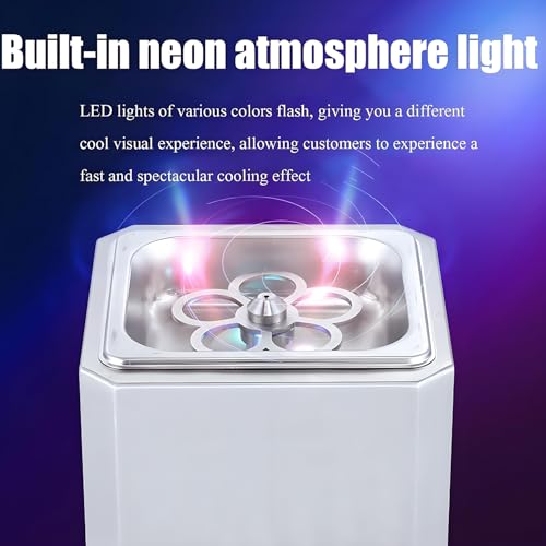Máquina enfriadora de vidrio instantánea, 8-10 segundos de enfriamiento con luz LED, perfecta para vino, cóctel, champán y bebidas mixtas en bares y restaurantes