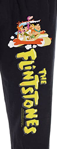 The Flintstones Men's Vintage Cartoon Characters And Logo Loungewear Sleep Bottoms Pajama Pants3