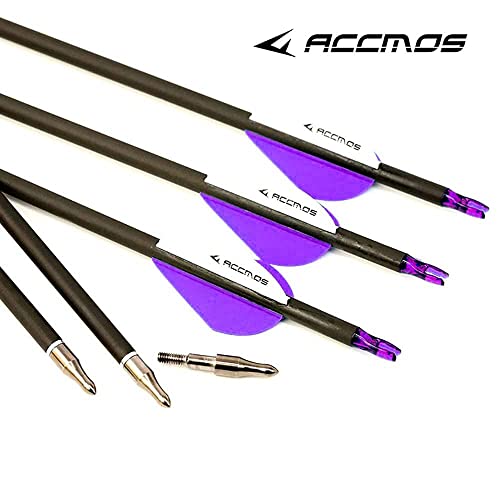 27 Inch Arrow Spine 400 Arrow Target Practice Arrow Hunting Arrow Carbon Arrows Compound Bow Recurve Bow Adult Youth Archery Indoor Outdoor Shooting Bullet Field Tip 12Pc Id 6.2Mm #TOP3