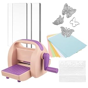 Mini Die Cutting & Embossing Machine by Joelver Maker, 3 Inch Opening, Scrapbooking Starter Kit (Purple)
