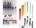 Produktbild Wasserpinsel  Set mit 6 Pinselspitzen  Perfekt für Wasserfarben, Aquarellstifte, Pinselstifte, Marker  Mischt Farben mit Wasser  Praktischer Wassertankpinsel  MozArt Supplies