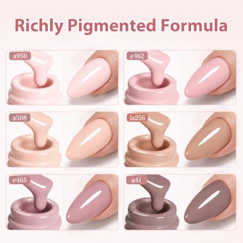 Image of Beetles Neutral Gel Polish Set, Clean Girl Pink, 6 Nude Gel Polish Colors