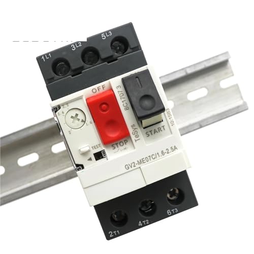 Disjoncteur moteur MPCB GV2ME triphasé commande bouton-poussoir 4-6.3A