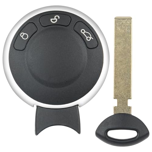 Vurkcy Key Fob Replacement for 2006-2014 Mini Cooper/ 11-14 Cooper Countryman/ 13-14 Cooper Paceman Car Keyless Entry Remote Control, KR55WK49333, 3 Buttons