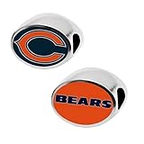 Chicago Bears 2-Sided Bead Fits European Style Large Hole Bead Bracelets