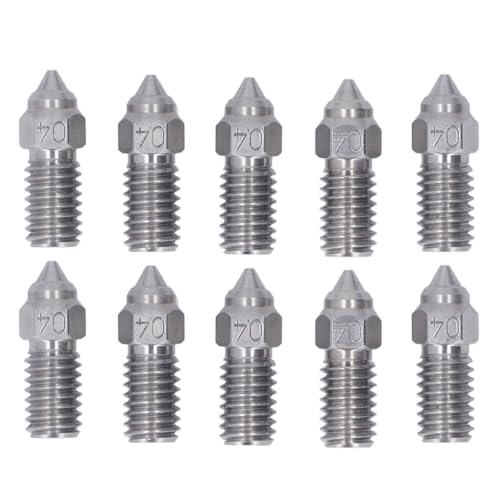 10 Bicos de Aço Inoxidável de Alto Fluxo para Elegoo 4 4 Pro 0,4mm Kit de Bicos de Impressora 3D par
