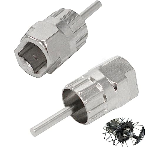 YehVeh 2 Pack Bike Freewheel Remover Bicycle Freewheel Removal Tool Bicycle Cassette Locking Tool with Pin 5mm Cassette Sprocket Remover for Shimano Sunrace Sram Sprocket Cassettes 7-Speed Freewheels
