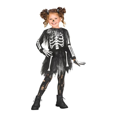 Disfraz Skele-Girl para Niñas Pequeñas