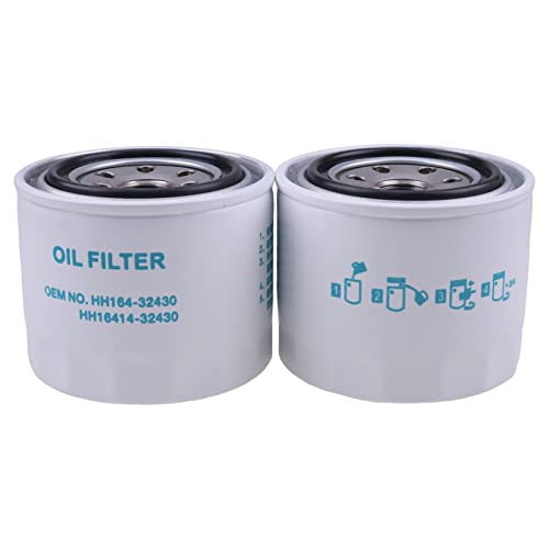 LSSOCH 2PCS Oil Filter HH164-32430 17321-32430 122-0185 Compatible with Kubota L M KH KX RTV Models L2800 L2850 L2900 L2950 L3000 L3010 L3130 L4240 M4900 M5700 M5140 MX4700 KX121-2 KX151 RTV1100